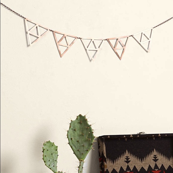 Anthropologie Copper Triangle Hanging Decor